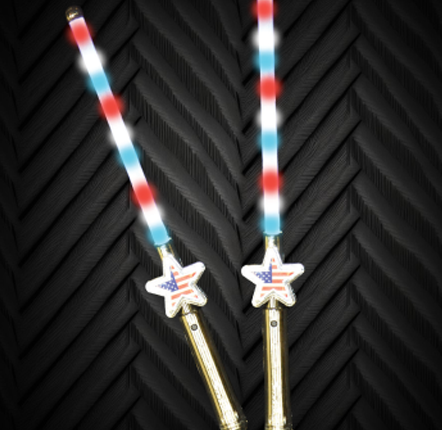USA Glitter Glow Light Up Wand