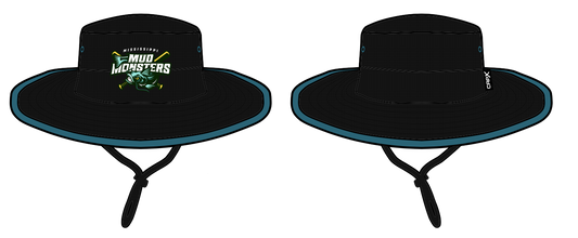 Bucket Hat - Black w/ Teal