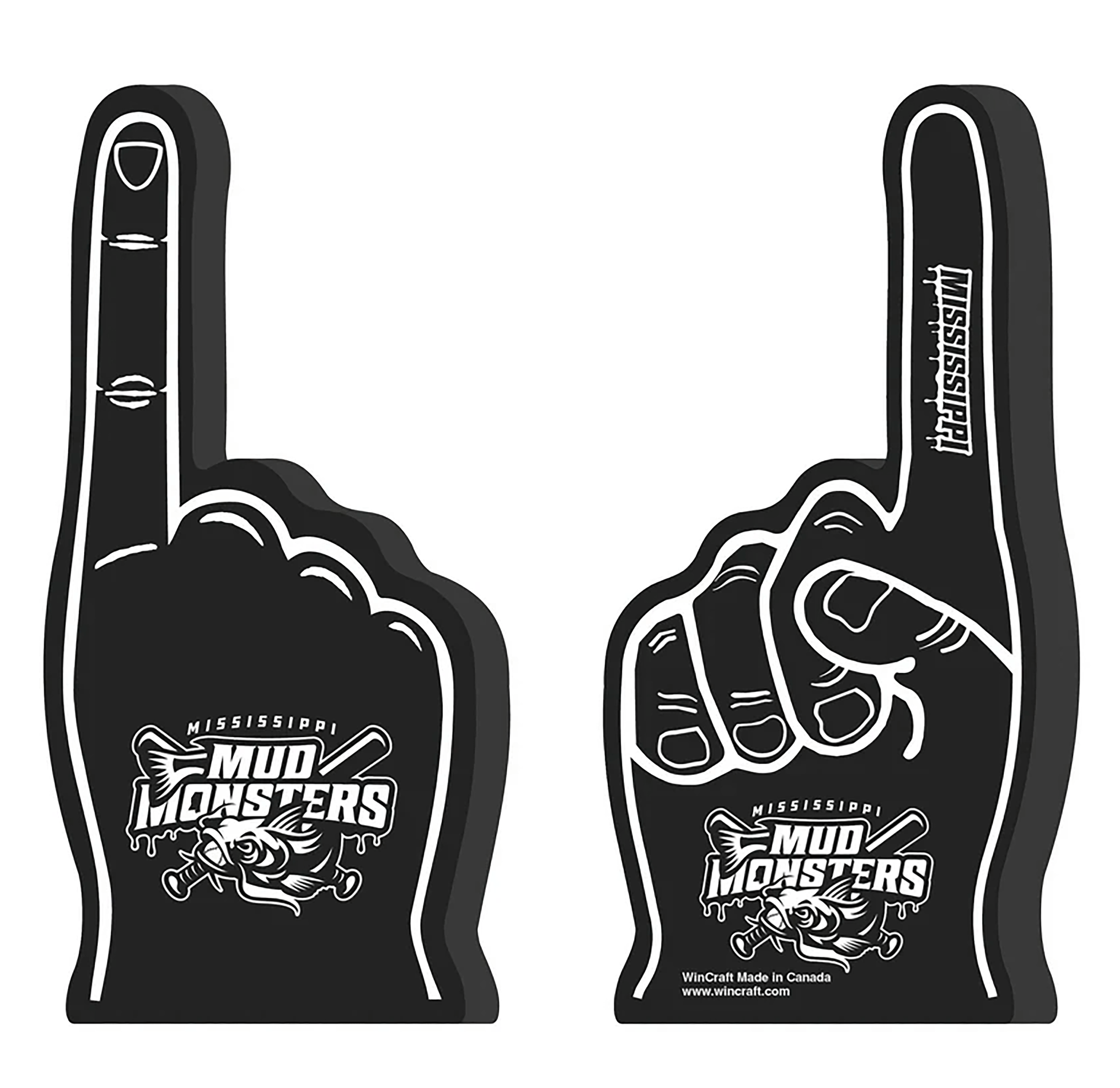 #1 Foam Finger-Primary Logo-Black – Mud Monsters Baseball