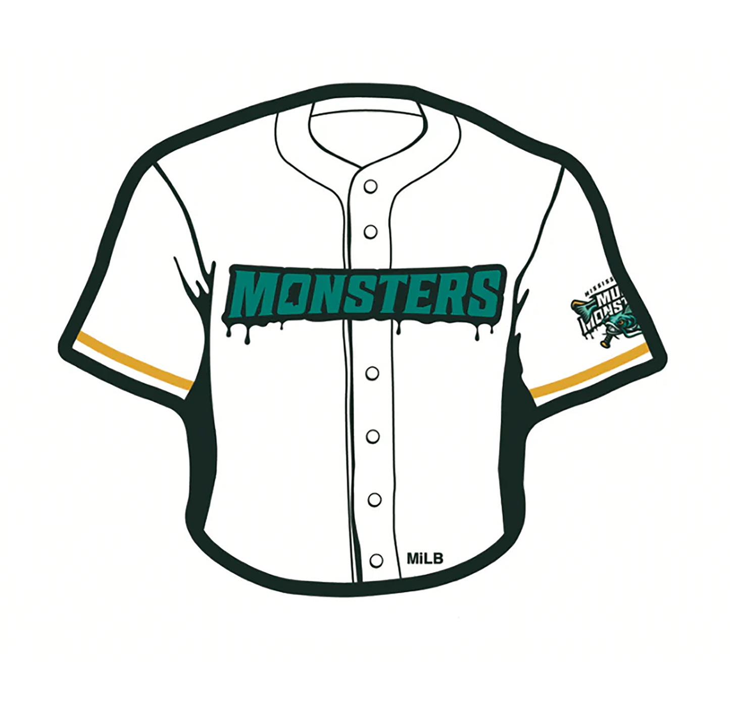 Acrylic Jersey Magnet - White