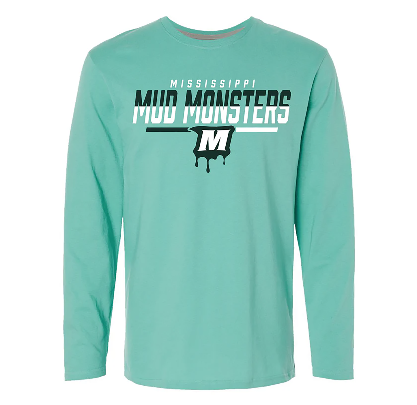 Adult Long Sleeve Tee - Teal - M Logo
