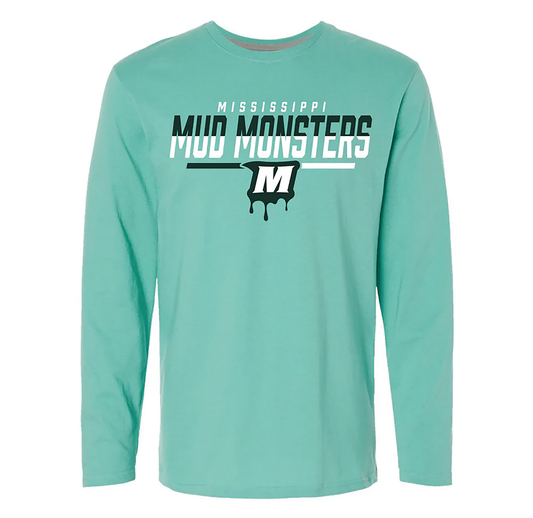 Adult Long Sleeve Tee - Teal - M Logo