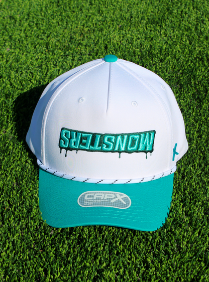 Inverted Monsters Logo Hat - White/Deepest Teal