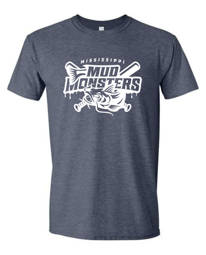 Tee - Heather Navy - Main Logo
