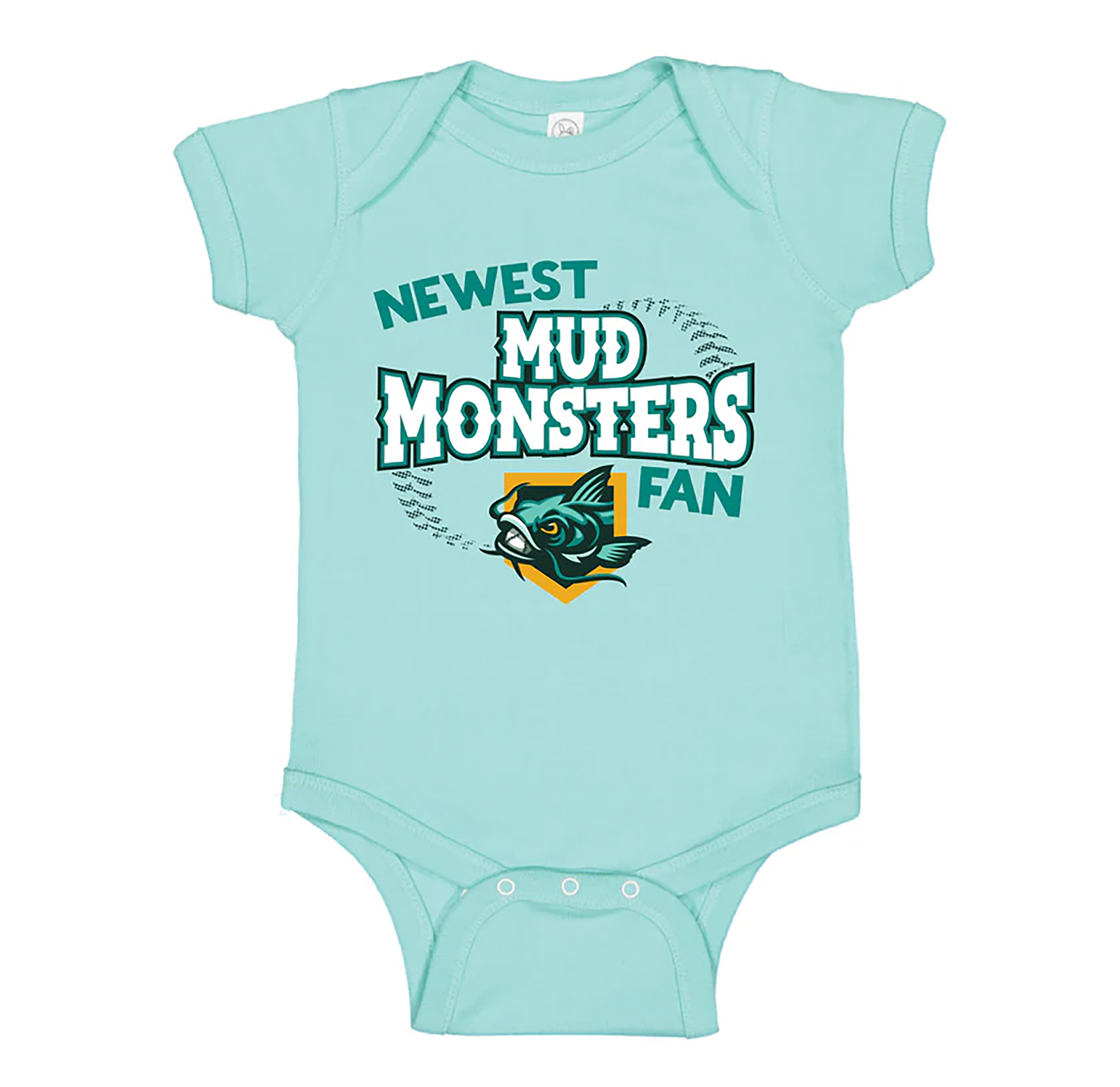 Infant Onesie-Newest Mud Monsters Fan- Chill Blue