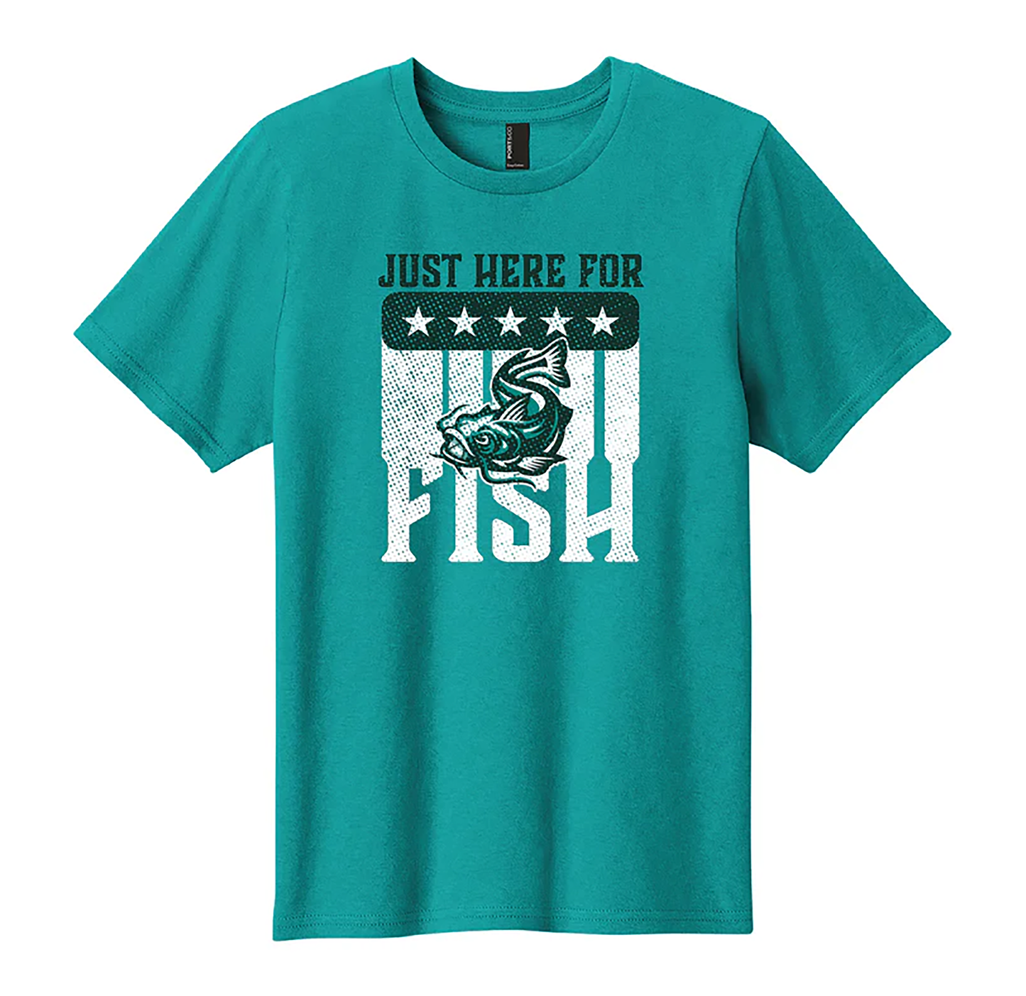 Just Here For Fish Youth Tee - Teal
