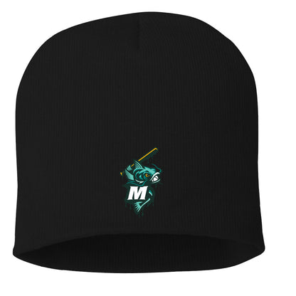Knit Beanie - Swinging Fish M Icon - Black