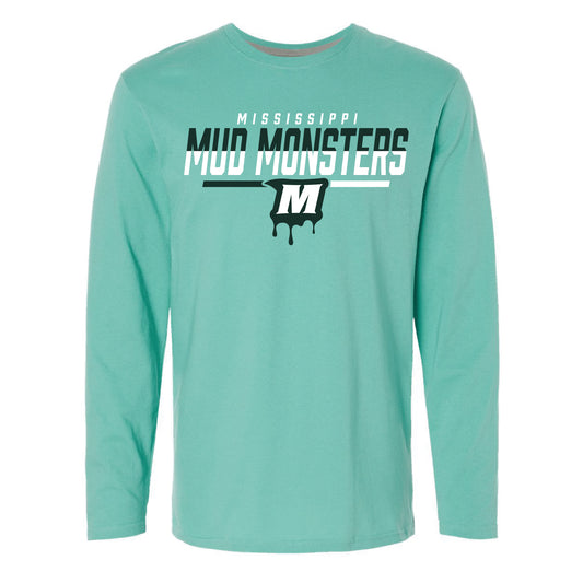 Adult Long Sleeve Tee - Teal - M Logo