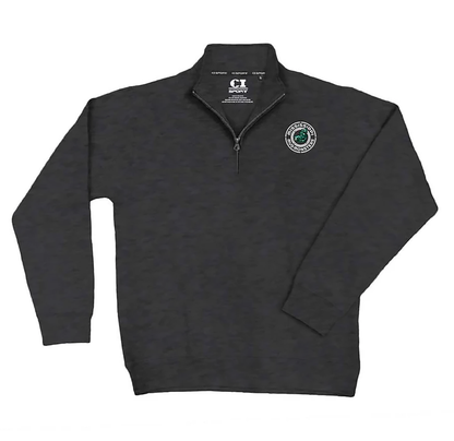 Quarter Zip - Swimming Fish - Charcoal