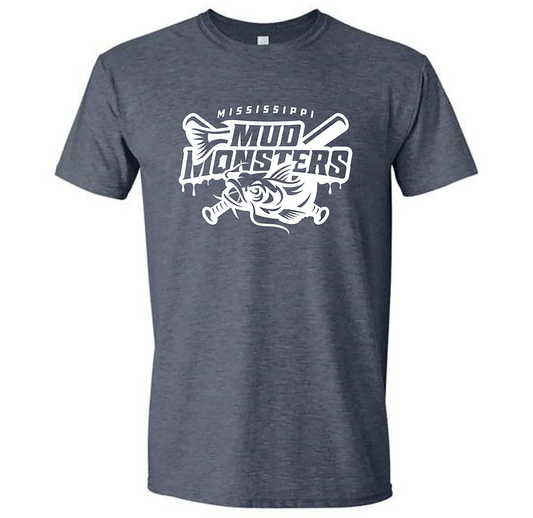 Tee - Heather Navy - Main Logo