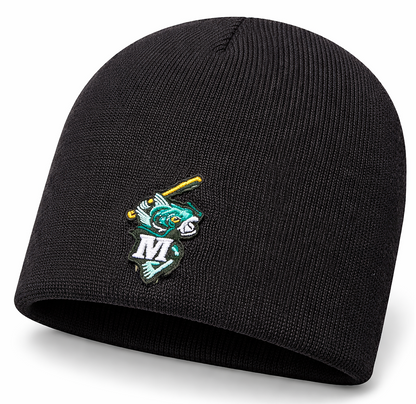 Knit Beanie - Swinging Fish M Icon - Black